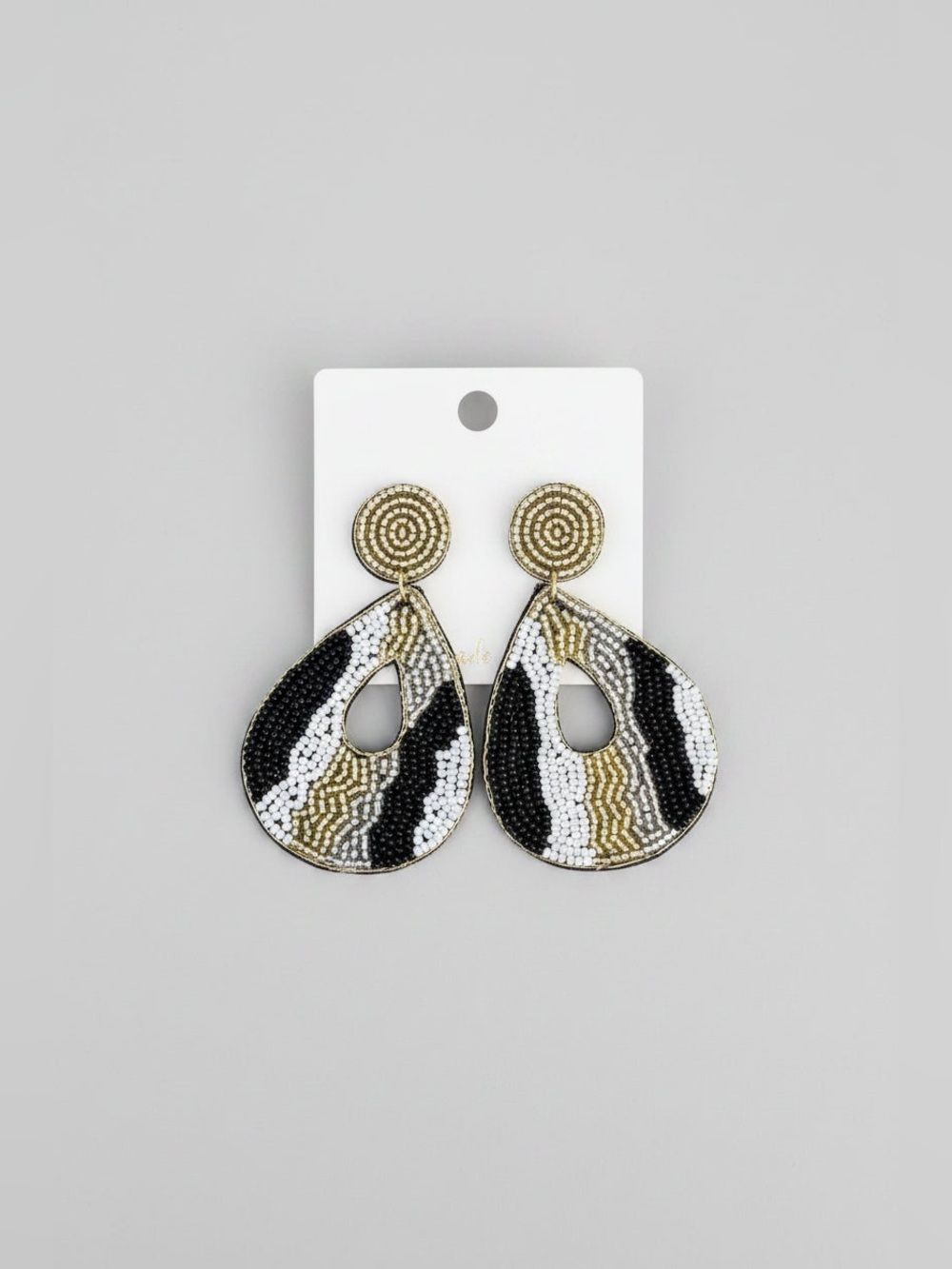 Capri Beaded Earrings - Black